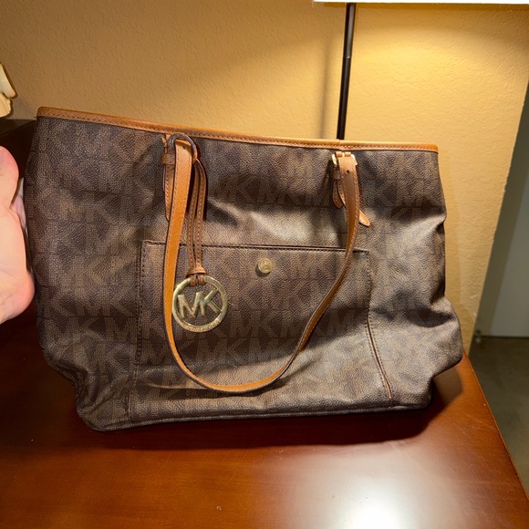Michael Kors Handbags - 2016 Michael KorsDark Brown Signature Tote